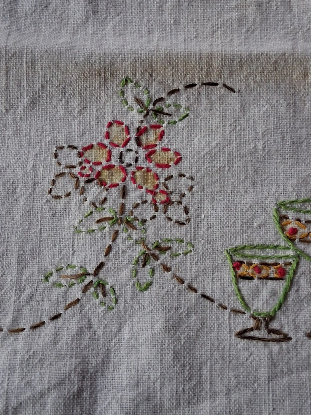 Vintage hand stitched